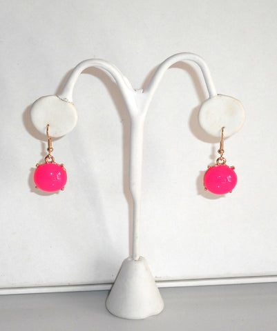 Hot Pink Drop Earrings
