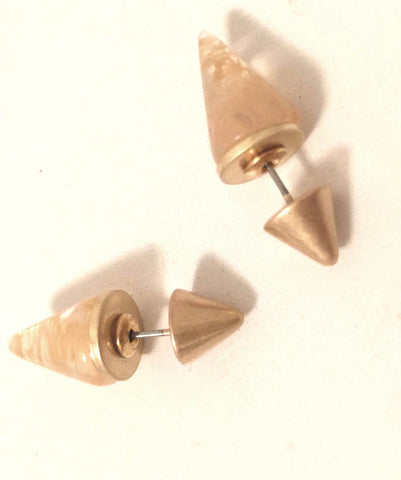 Sand Stone Spike Earrings