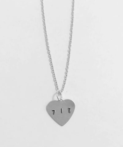 718 Inspired Heart Necklace