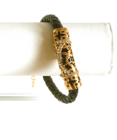 Black Rope Bar Bracelet