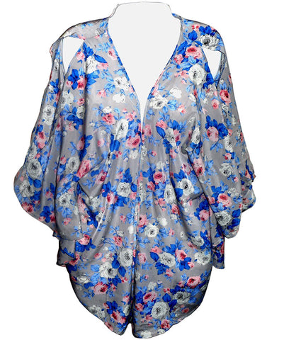 Flower Print Kimono