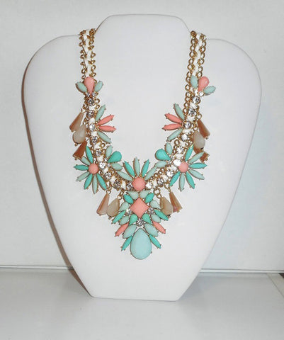 Statement Flower Jewel Necklace