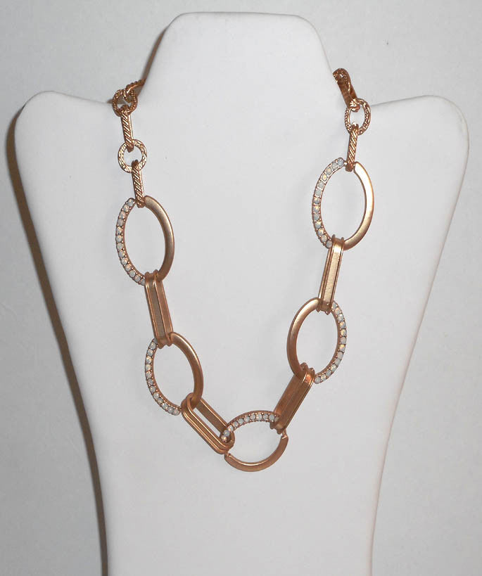 Gold Disc Iridescent Necklace Set