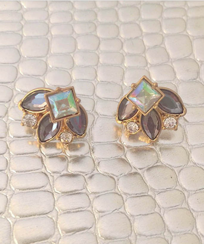 Gray Irridescent Showstopper Earrings