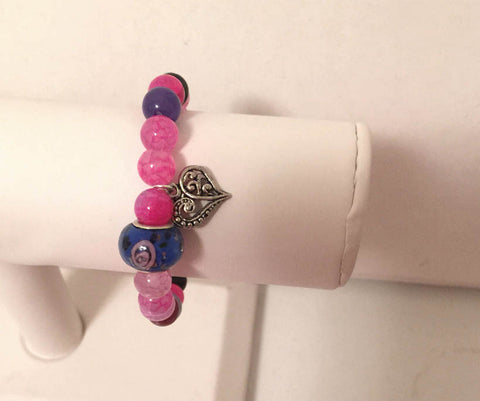 Pink Flower Bracelet