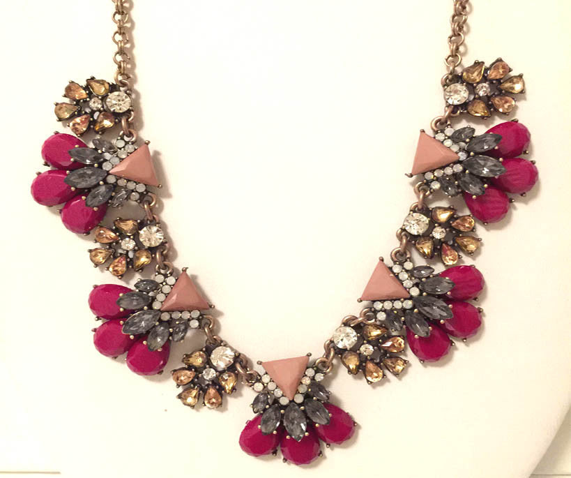 Pink and Gray Icon Necklace