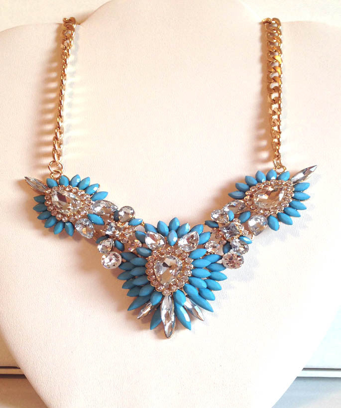 Turquoise Fantasy Statement Necklace