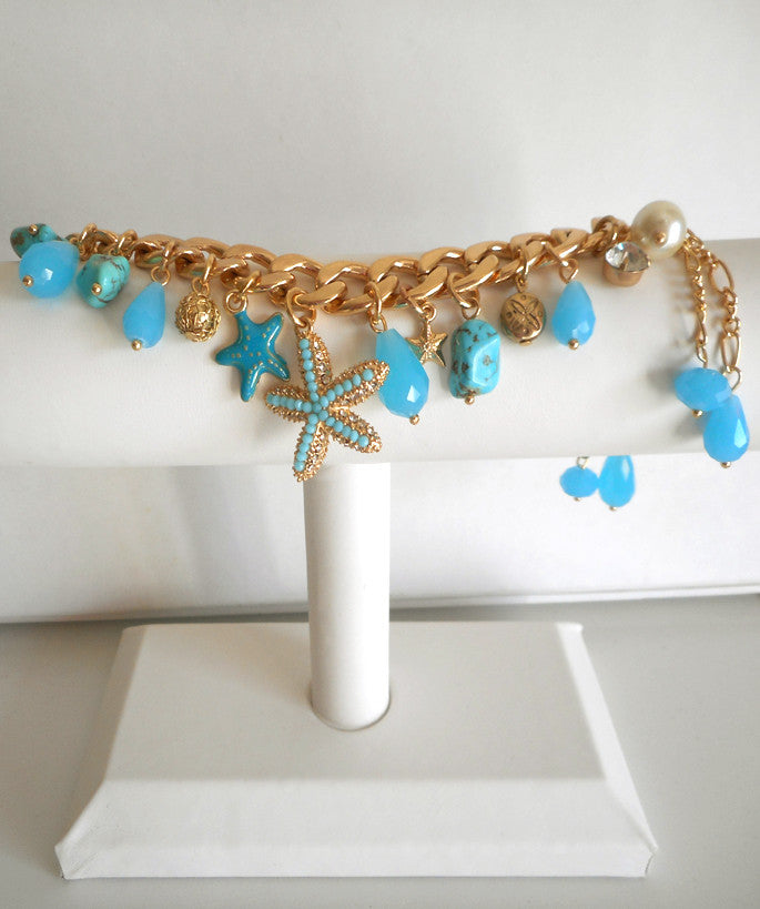 Turquoise Under the Sea Charm Bracelet