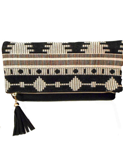 Aztec Print Clutch