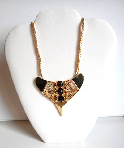 Aztec Statement Cutout Necklace Set