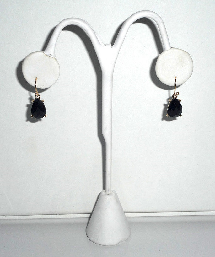 Black Jewel Drop Earrings