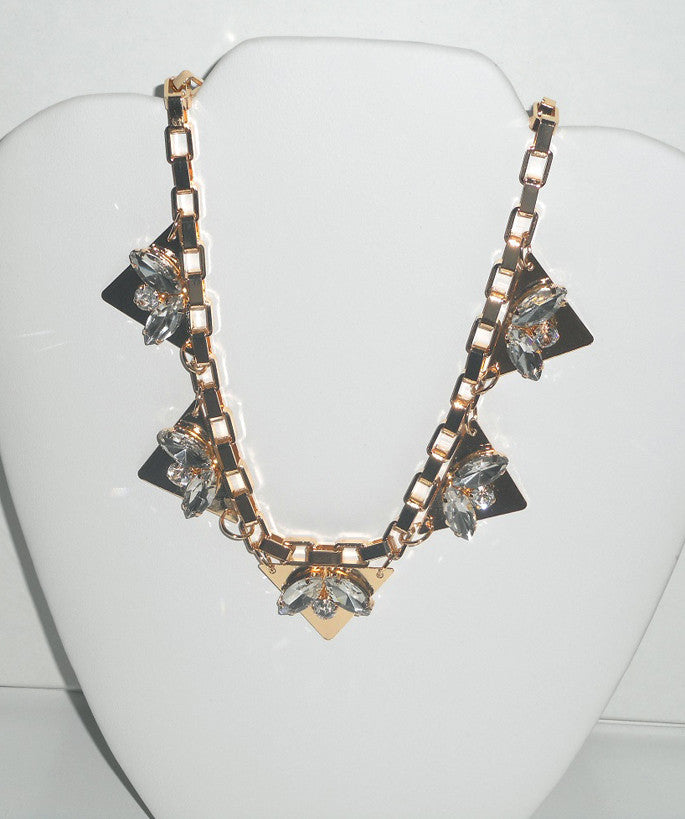 Gold Chain Triangle Necklace