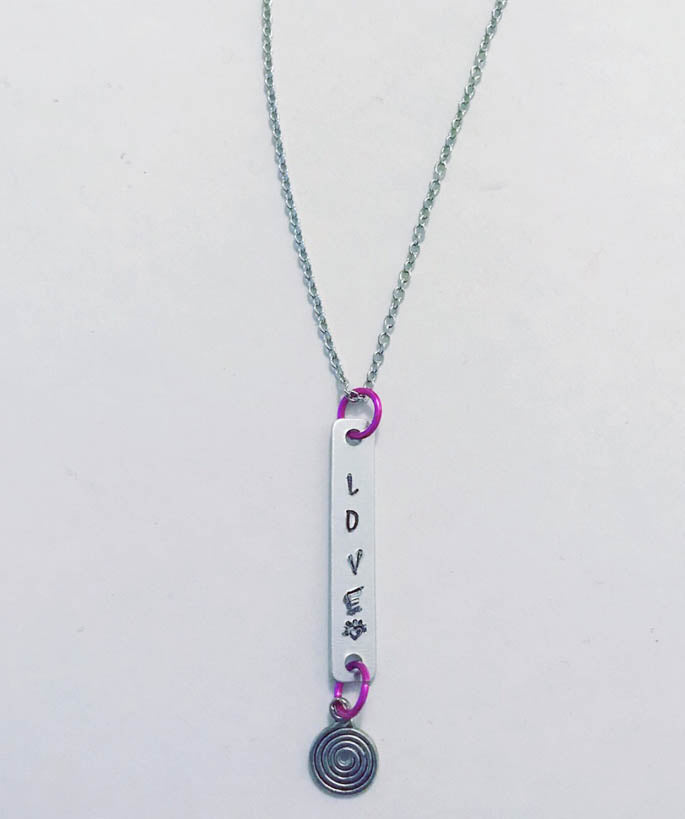 Love Inspired Silver and Hot Pink Necklace