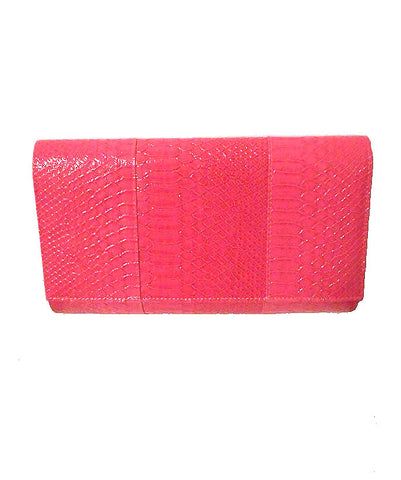 Pink Python Clutch