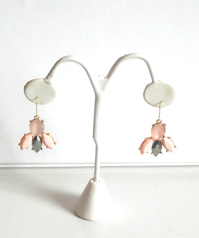Pink and Gray Modern Earrings