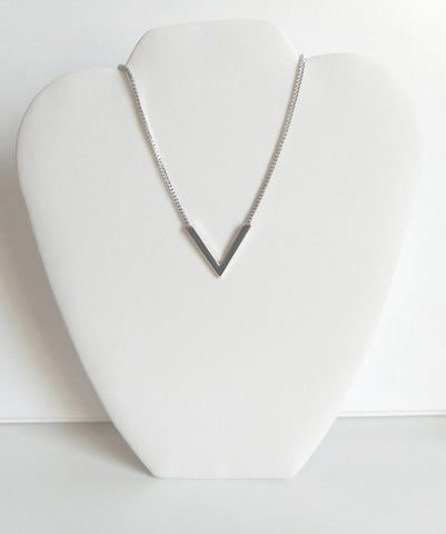 Silver Angle Necklace Set