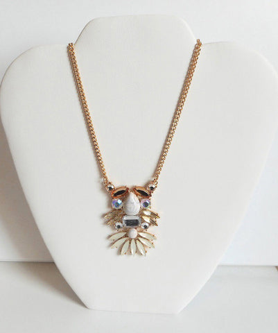 Ivory Jewel Pendant Necklace